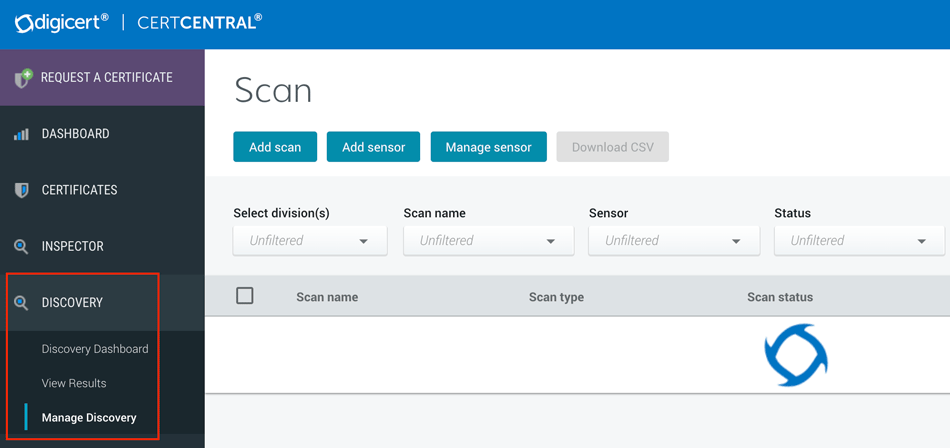 Manage Discovery in CertCentral