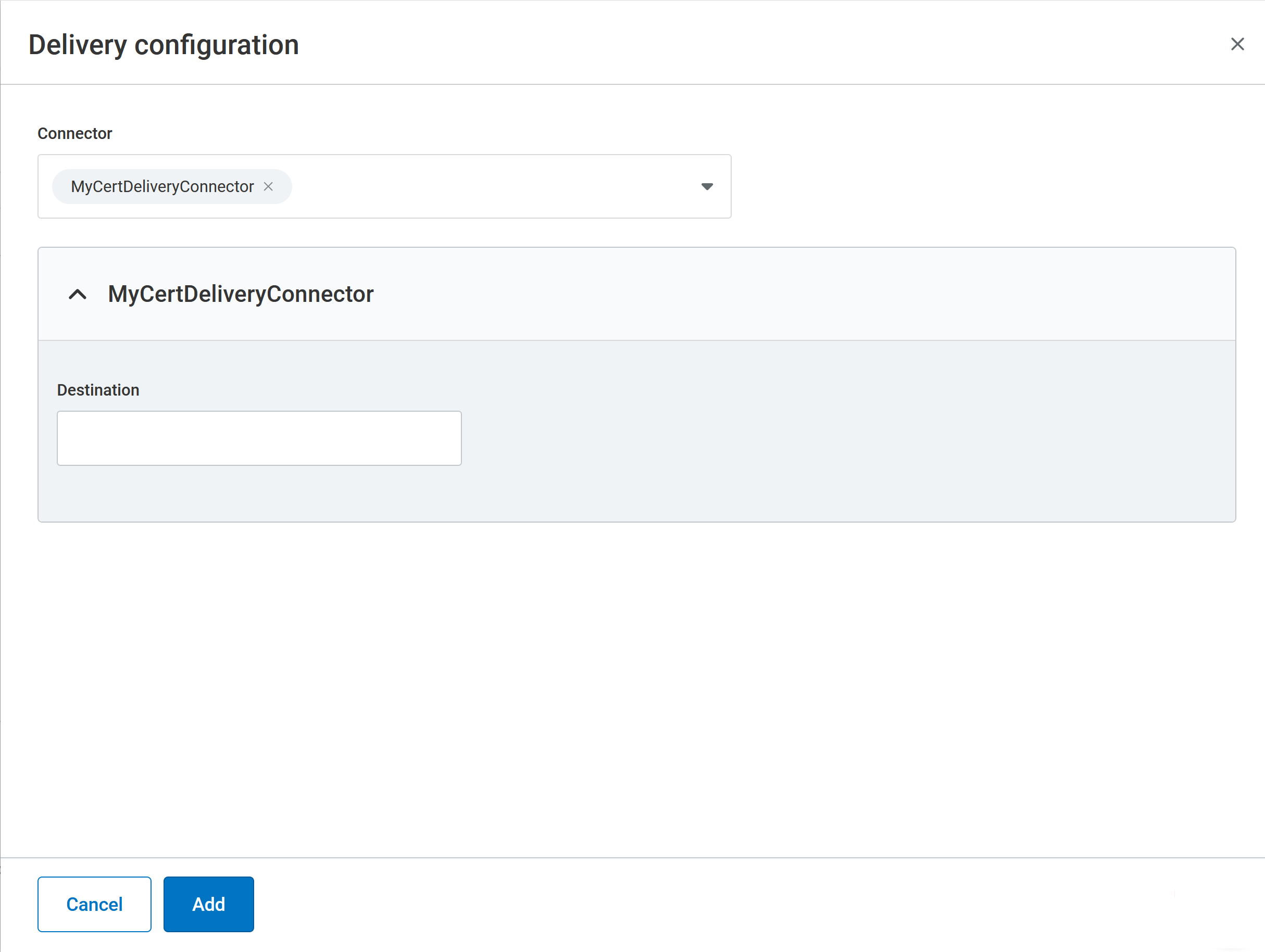 [en] Admin web request screen for example certificate delivery plugin with custom flow_settings input.